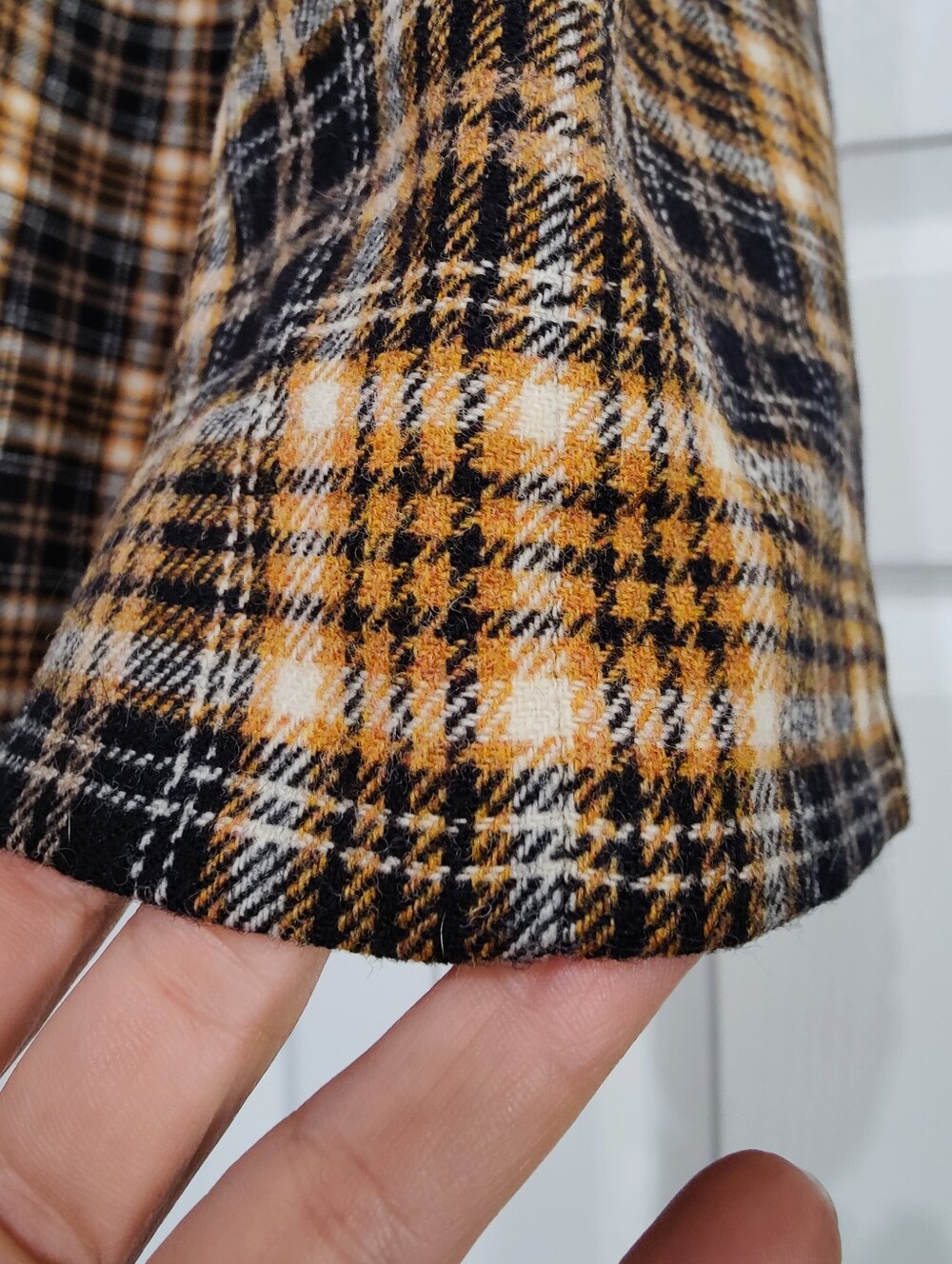 Vintage Pendleton Wool Plaid Wide Leg Pants High Waisted Amber Gold Medium USA - Picture 6 of 16